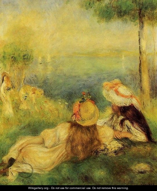 Young Girls By The Sea - Pierre Auguste Renoir