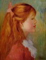 Young Girl With Long Hair In Profile - Pierre Auguste Renoir