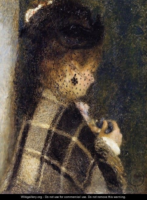 Young Woman With A Veil - Pierre Auguste Renoir