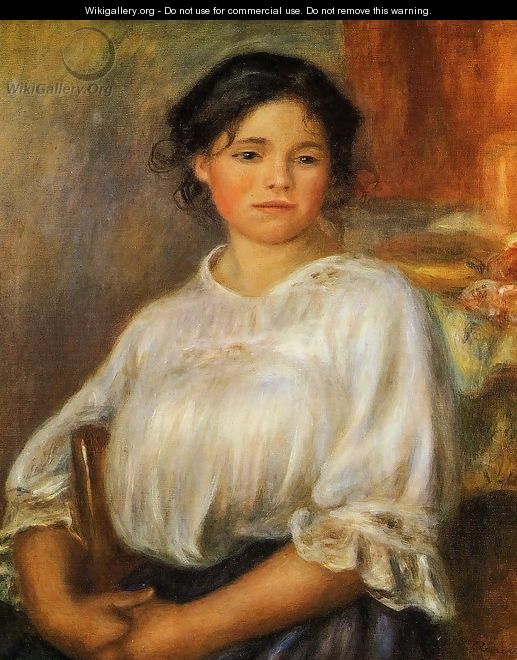 Young Woman Seated - Pierre Auguste Renoir