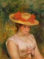 Young Woman In A Straw Hat3 - Pierre Auguste Renoir