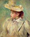 Young Woman In A Straw Hat - Pierre Auguste Renoir