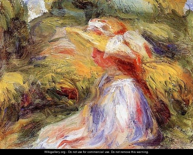 Young Woman In A Hat2 - Pierre Auguste Renoir