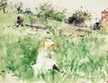 Little Girl Sitting On The Grass - Berthe Morisot