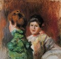 Study Two Womens Heads - Pierre Auguste Renoir