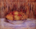 Still Life With Peaches And Grapes - Pierre Auguste Renoir