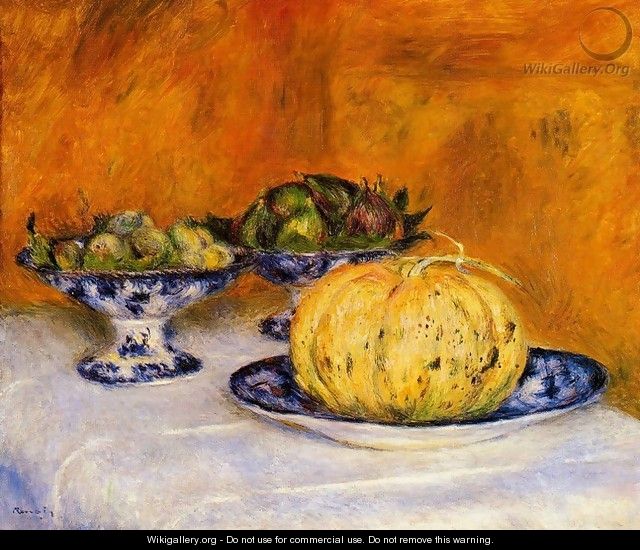 Still Life With Melon - Pierre Auguste Renoir