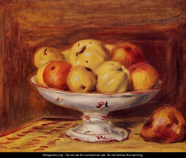 Still Life With Apples And Pears - Pierre Auguste Renoir