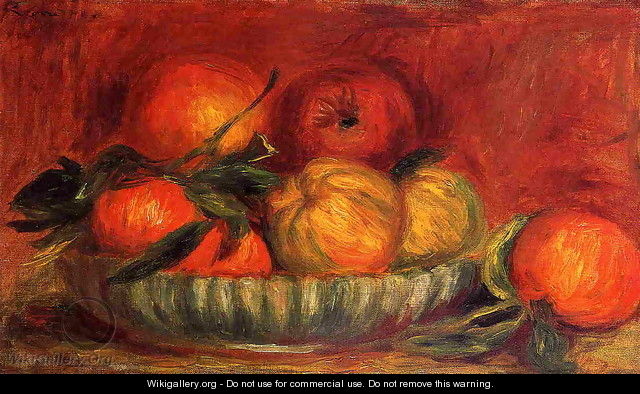 Still Life With Apples And Oranges - Pierre Auguste Renoir