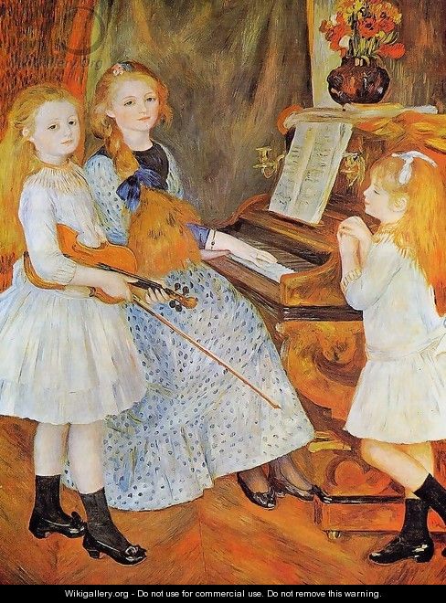 The Daughters Of Catulle Mendes - Pierre Auguste Renoir