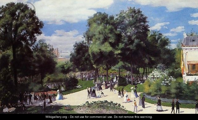 The Champs Elysees During The Paris Fair Of 1867 - Pierre Auguste Renoir