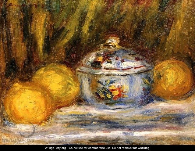Sugar Bowl And Lemons - Pierre Auguste Renoir