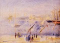The Old Port Of Marseille People And Boats - Pierre Auguste Renoir