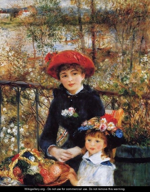 Two Sisters Aka On The Terrace - Pierre Auguste Renoir