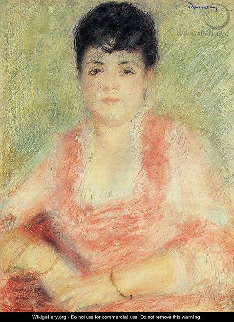 Portrait In A Pink Dress - Pierre Auguste Renoir