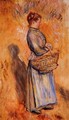 Peasant Woman Standing In A Landscape - Pierre Auguste Renoir