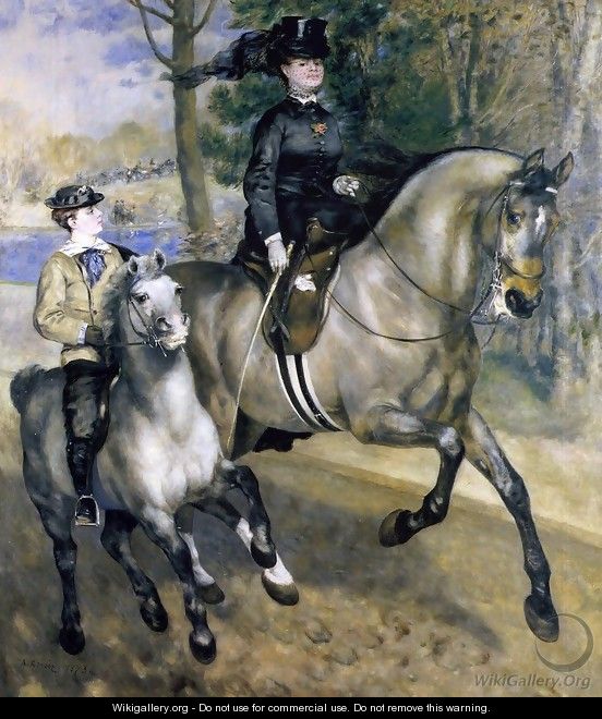 Riding In The Bois De Boulogne Aka Madame Henriette Darras Or The Ride - Pierre Auguste Renoir