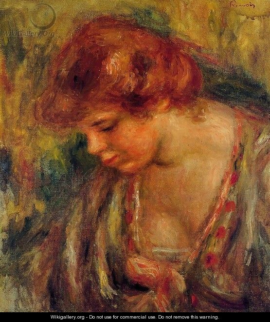 Profile Of Andre Leaning Over - Pierre Auguste Renoir