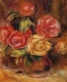 Roses In A Vase4 - Pierre Auguste Renoir