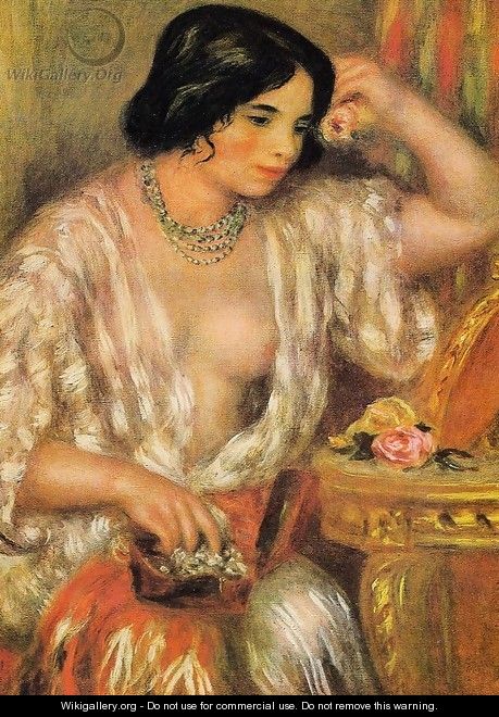 Gabrielle Wearing Jewelry - Pierre Auguste Renoir