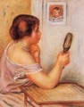 Gabrielle Holding A Mirror With A Portrait Of Coco - Pierre Auguste Renoir