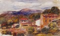 House And Trees With Foothills - Pierre Auguste Renoir