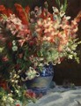 Gladiolas In A Vase - Pierre Auguste Renoir