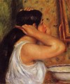 La Toilette Woman Combing Her Hair - Pierre Auguste Renoir