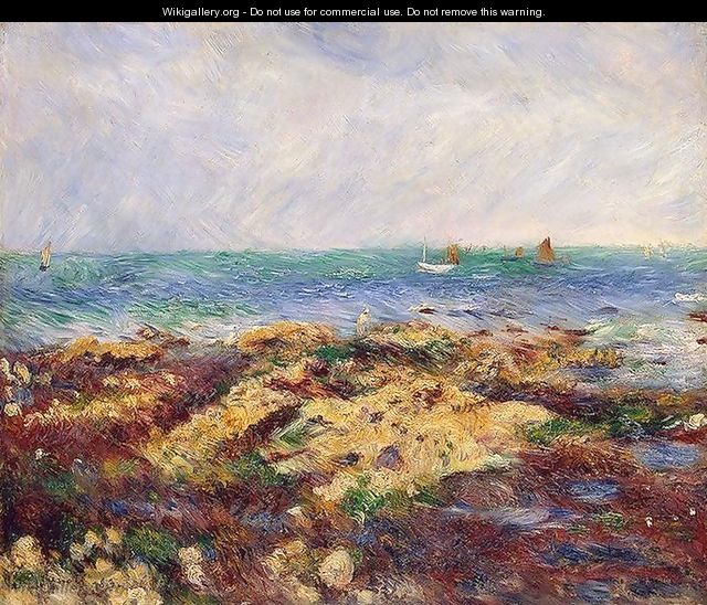 Low Tide At Yport - Pierre Auguste Renoir