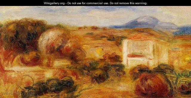 Landscape With White House - Pierre Auguste Renoir