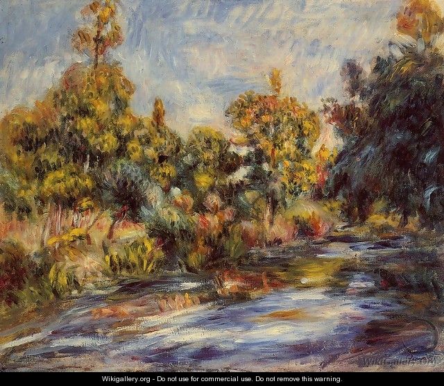 Landscape With River - Pierre Auguste Renoir