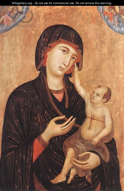 Madonna with Child and Two Angels (Crevole Madonna) 1283-84 - Duccio Di Buoninsegna
