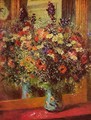 Bouquet In Front Of A Mirror - Pierre Auguste Renoir