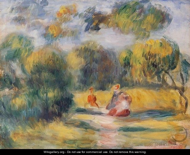 Figures In A Landscape - Pierre Auguste Renoir