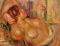 Femme A La Poitrine Nue Endormie - Pierre Auguste Renoir