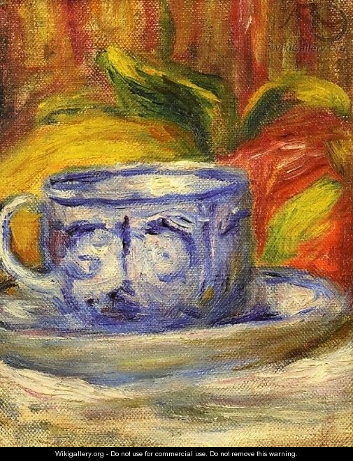 Cup And Fruit - Pierre Auguste Renoir