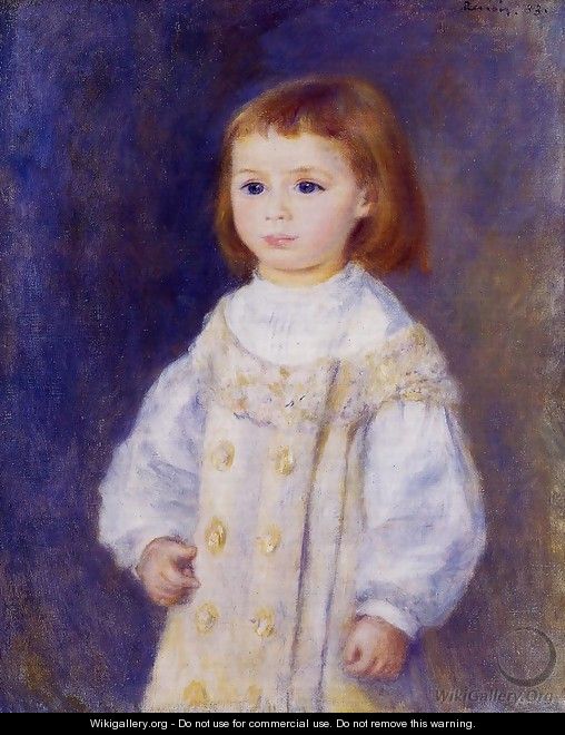 Child In A White Dress Aka Lucie Berard - Pierre Auguste Renoir