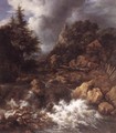 Waterfall in a Mountainous Northern Landscape 1665 - Jacob Van Ruisdael