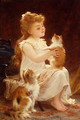 Playing With The Kitten - Emile Munier