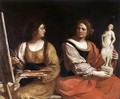 Allegory Of Painting And Sculpture 1637 - Giovanni Francesco Guercino (BARBIERI)