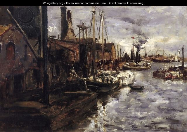 End Of The Pier New York Harbor - John Henry Twachtman