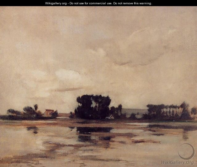 L Etang Aka The Pond - John Henry Twachtman