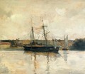 Sailing Boats Dieppe Harbor - John Henry Twachtman