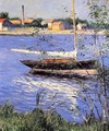 Anchored Boat On The Seine At Argenteuil - Gustave Caillebotte