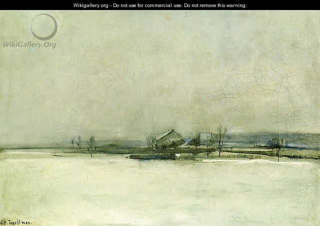 Winter Landscape With Barn - John Henry Twachtman