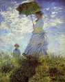 The Walk Woman With A Parasol - Claude Oscar Monet