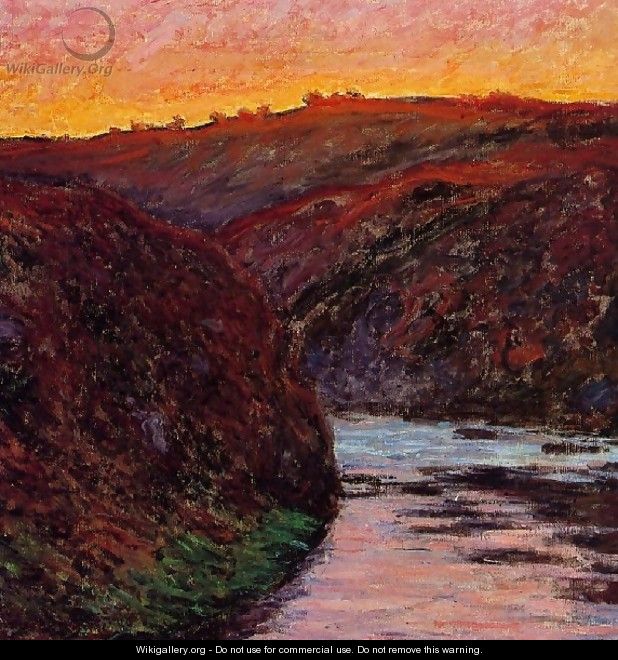 Valley Of The Creuse Sunset - Claude Oscar Monet