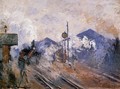 Track Coming Out Of Saint Lazare Station - Claude Oscar Monet