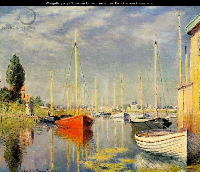 Yachts At Argenteuil - Claude Oscar Monet