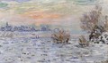 Winter On The Seine Lavacourt - Claude Oscar Monet
